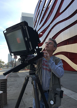 Richard Coda on location in Los Angeles with his 8x10" camera  www.richardcoda.com/work.html